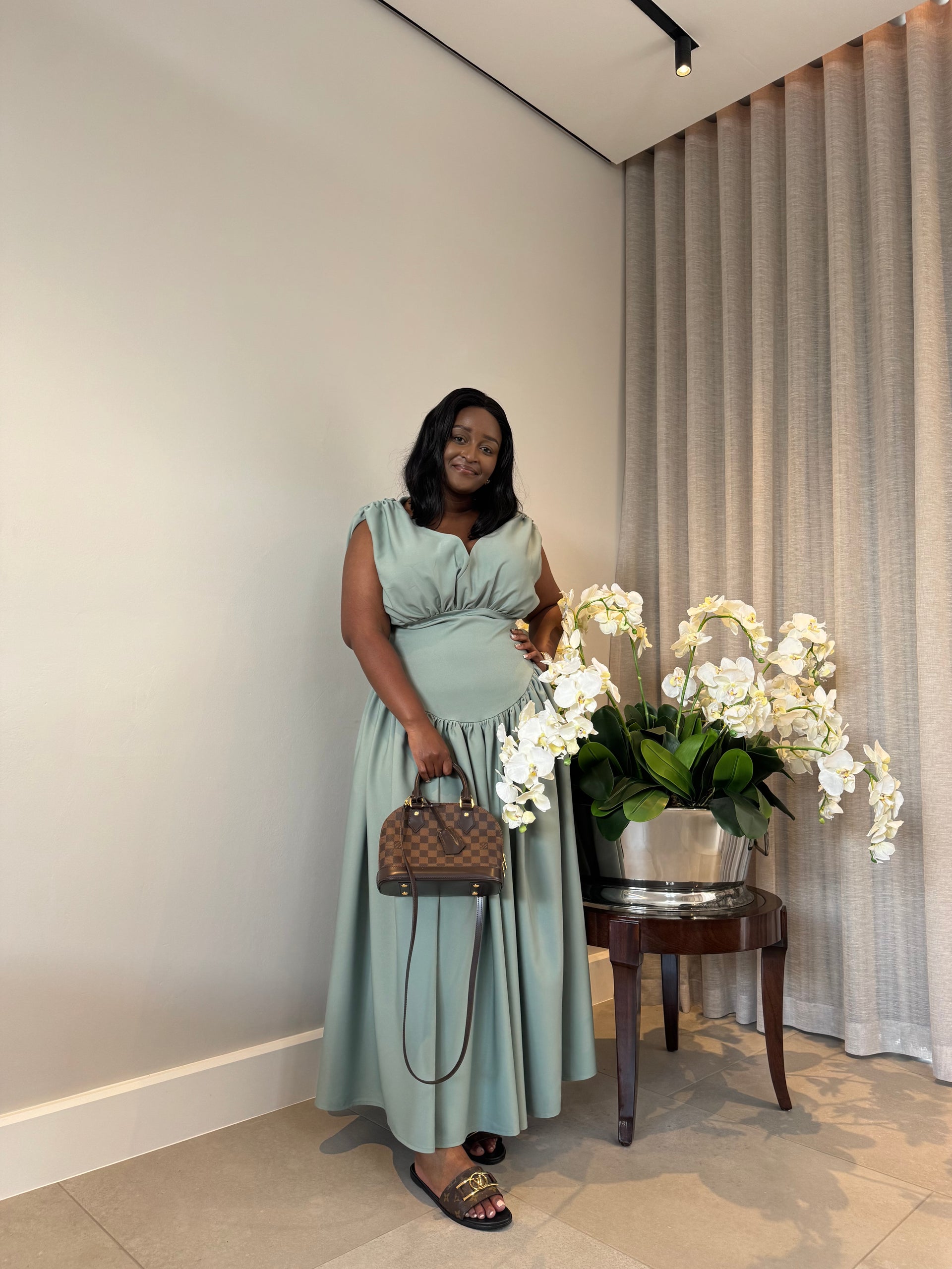 NAOMI SAGE DRESS ATARAH APPAREL NAOMI SAGE DRESS ATARAH APPAREL